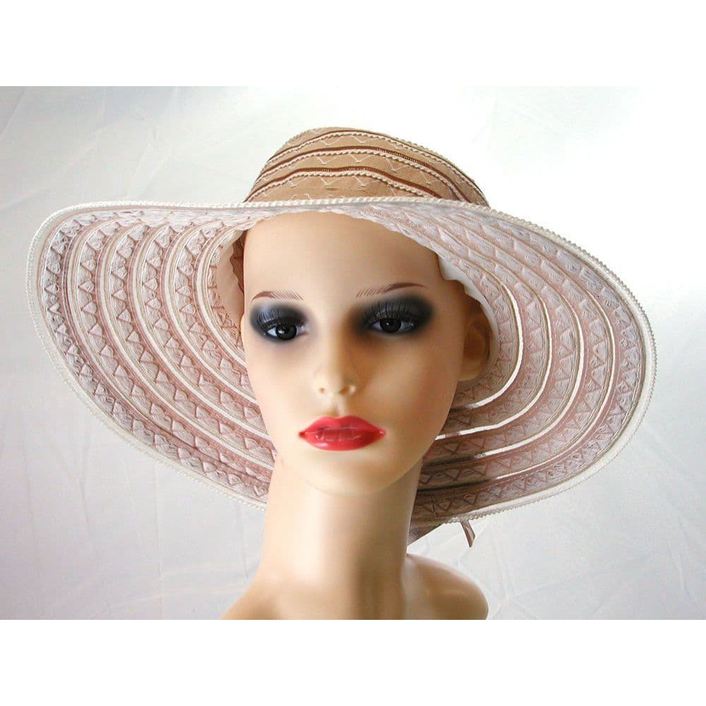 Pia Rossini Desoto Cotton Sun Hat Ladies Classic Summer Stone/White New