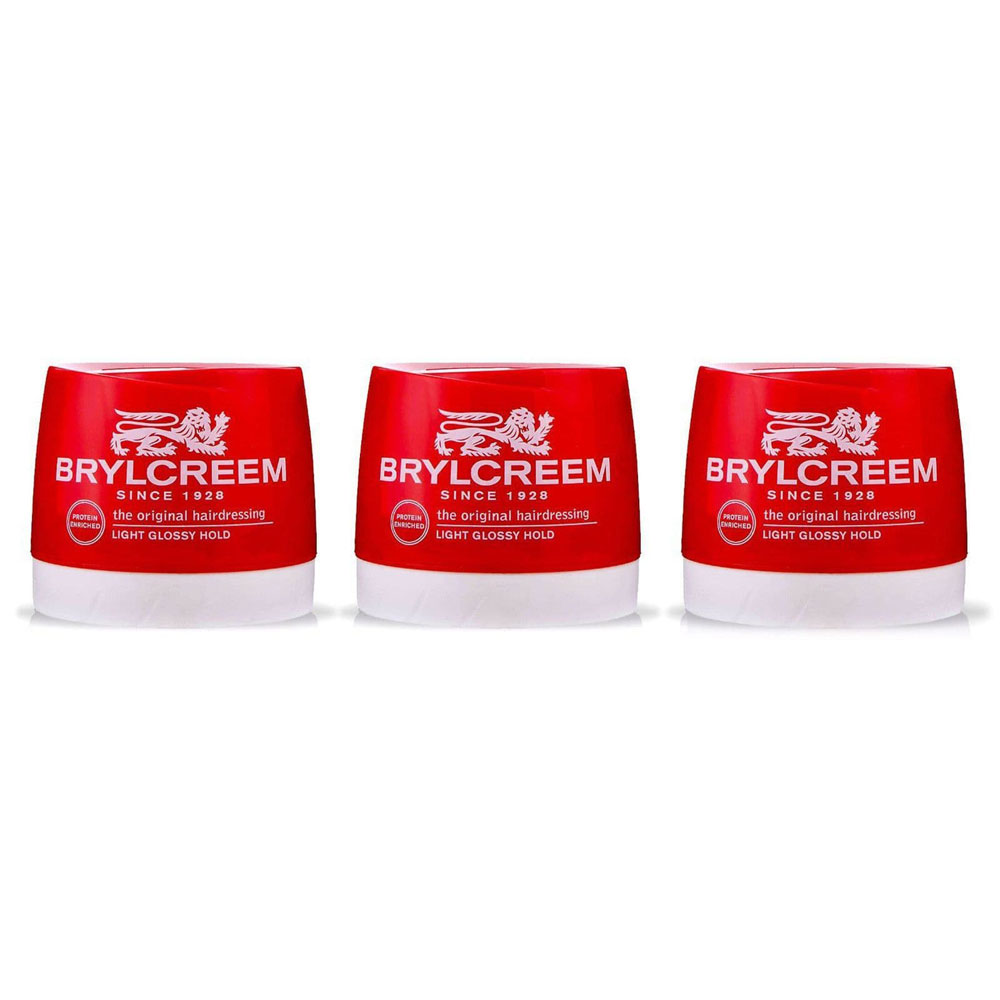 3 X 250ml Red Tubs Classic Brylcream Hair Styling Cream