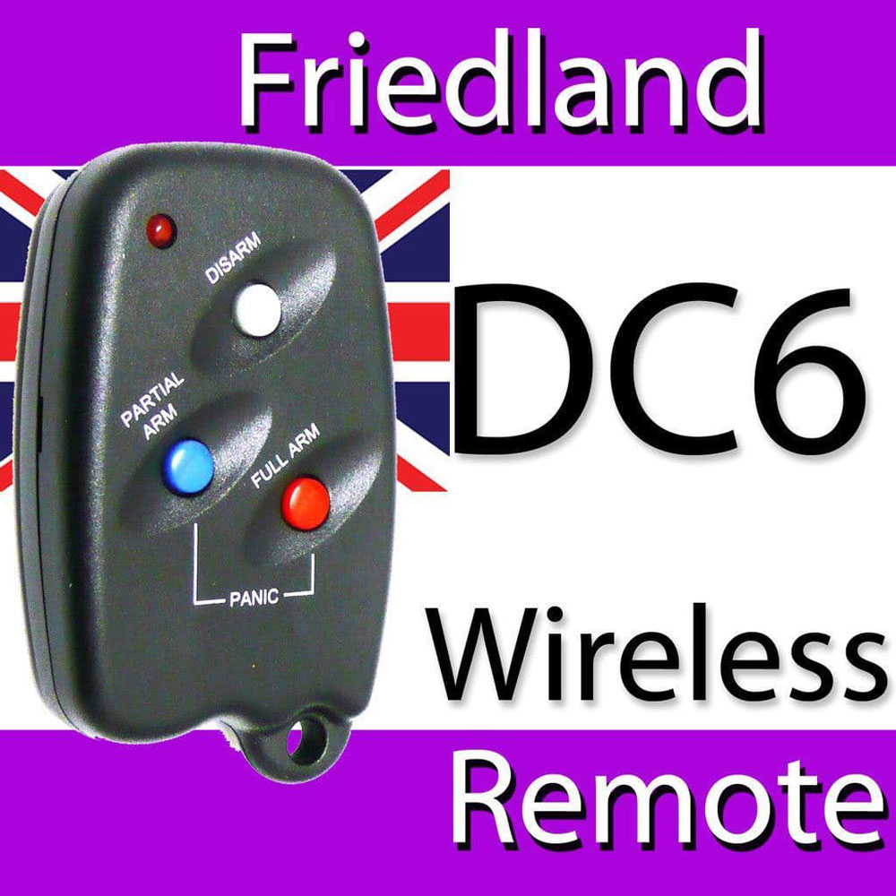 FRIEDLAND DC6 REMOTE CONTROL WIRELESS FOB 433MHz DWF1 & OTHER COMPATIBLE SYSTEMS