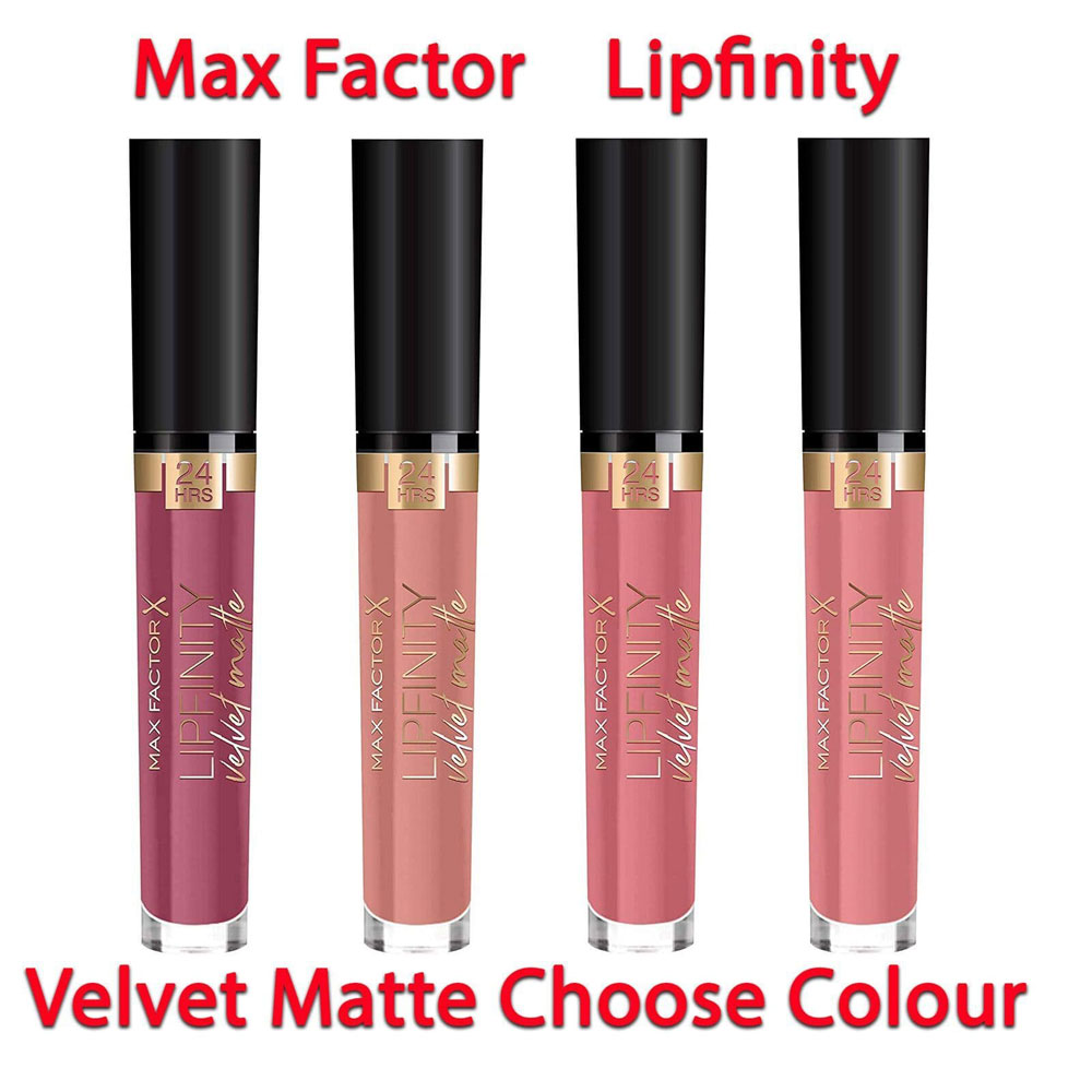 Max Factor Lipfinity Velvet Matte Lipstick Nude Pink Merlot Creme 4 Shades