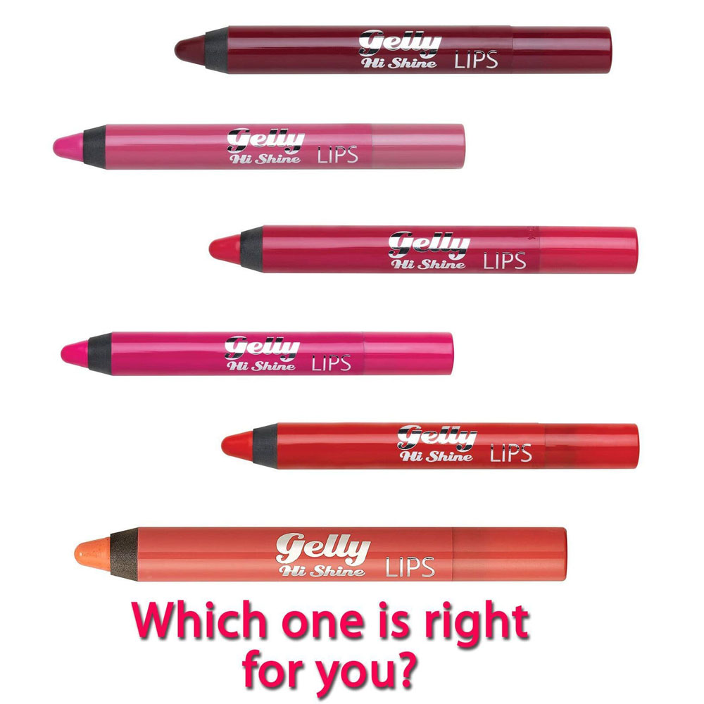 New Barry M Gelly Glossy Hi Shine Lip Crayon 6 Shades