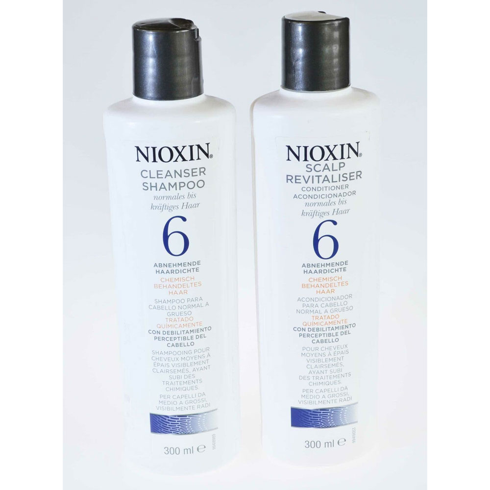 Nioxin Cleanser Shampoo and Scalp Revitaliser Conditioner System 6 300ml