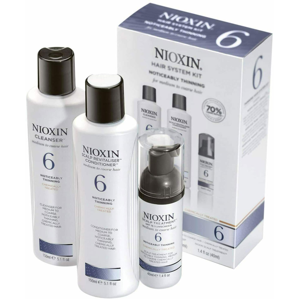 Nioxin Trial Starter Kit System 6 Shampoo Conditioner Treatment