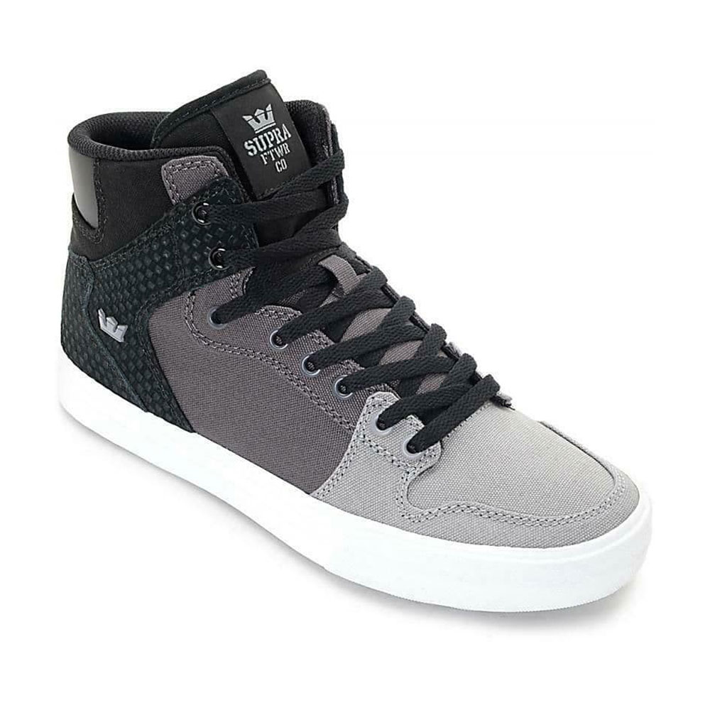 Supra Vaider Mid Top Skater White Grey Green Navy Black Mens Trainers Shoes